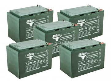Комплект тяговых гелевых аккумуляторов RuTrike 6-DZF-24 (60V24A/H C2)