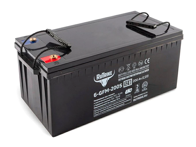 Тяговый аккумулятор RuTrike 6-GFM-200 (12V200A/H C20)