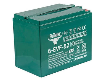 Тяговый гелевый аккумулятор RuTrike 6-EVF-52 (12V52A/H C3)